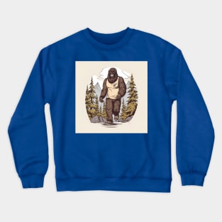 Dope Sasquatch in Nature Crewneck Sweatshirt